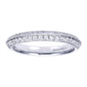 Straight Wedding Ring in 14k White Gold with Round Natural Diamond at Gabriel & Co.