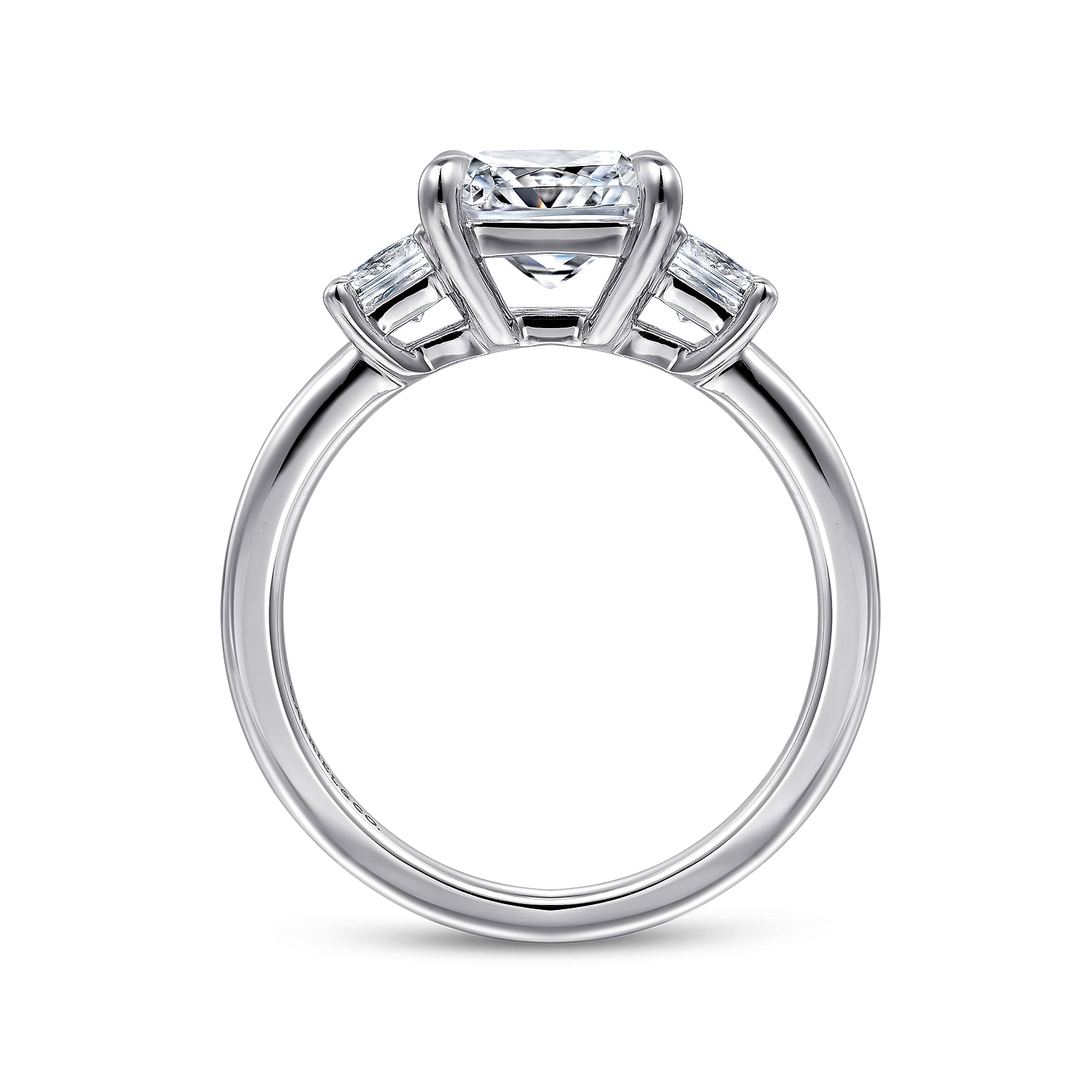 Antonia - 14K White Gold Princess Cut Three Stone Diamond Engagement Ring