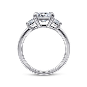 Antonia - 14K White Gold Princess Cut Three Stone Diamond Engagement Ring
