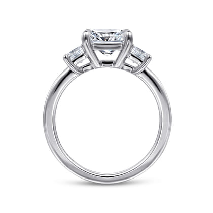 Antonia - 14K White Gold Princess Cut Three Stone Diamond Engagement Ring