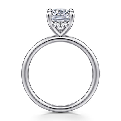 Anuk - 14K White Gold Elongated Cushion Diamond Engagement Ring
