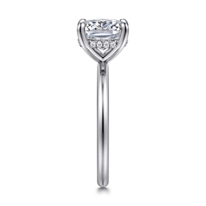 Anuk - 14K White Gold Elongated Cushion Diamond Engagement Ring