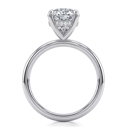 Anuk - 14K White Gold Pear Shape Diamond Engagement Ring