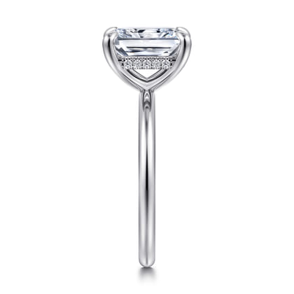 Anuk - 14K White Gold Radiant Diamond Engagement Ring