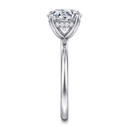 Anuk - 14K White Gold Round Diamond Engagement Ring