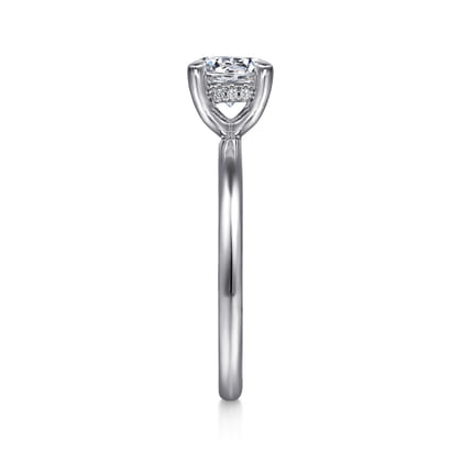 Anuk - 14K White Gold Round Diamond Engagement Ring