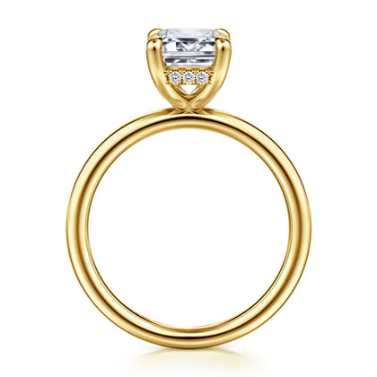Anuk - 14K Yellow Gold Emerald Cut Diamond Engagement Ring