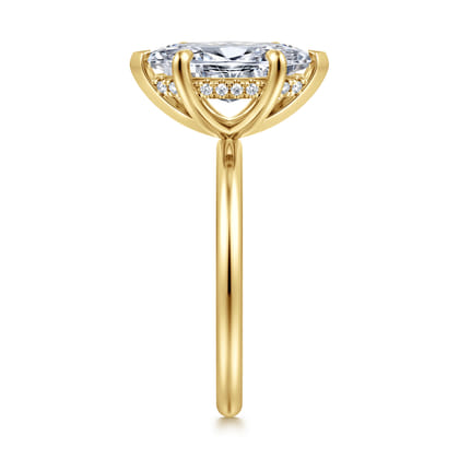 Anuk - 14K Yellow Gold Marquise Shape Diamond Engagement Ring