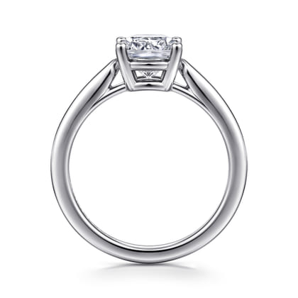 Anushka - 14K White Gold Cushion Cut Solitaire Diamond Engagement Ring