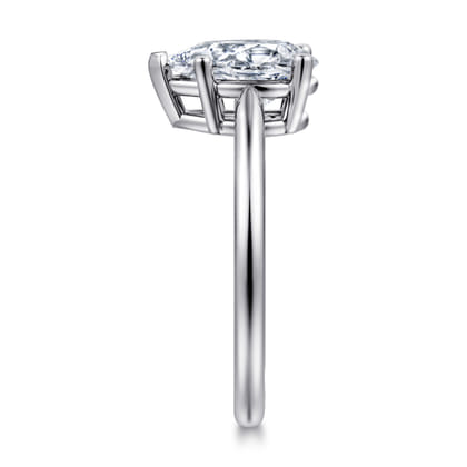 Anushka - 14K White Gold Pear Shape Solitaire Diamond Engagement Ring