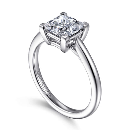 Anushka - 14K White Gold Princess Cut Solitaire Diamond Engagement Ring