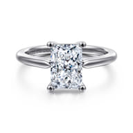 Anushka - 14K White Gold Radiant Cut Solitaire Diamond Engagement Ring