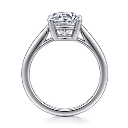 Anushka - 14K White Gold Round Solitaire Diamond Engagement Ring