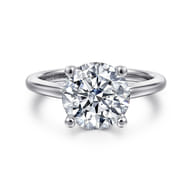 Anushka - 14K White Gold Round Solitaire Diamond Engagement Ring