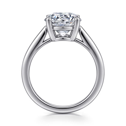 Anushka - 14K White Gold Round Solitaire Diamond Engagement Ring