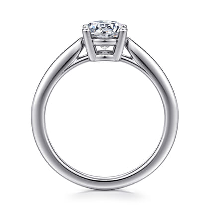 Anushka - 14K White Gold Round Solitaire Diamond Engagement Ring