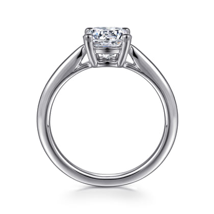 Anushka - 14K White Gold Round Solitaire Diamond Engagement Ring