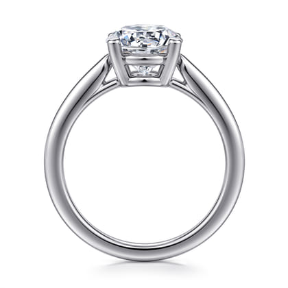Anushka - 14K White Gold Round Solitaire Diamond Engagement Ring