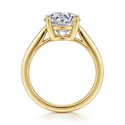 Anushka - 14K Yellow Gold Round Solitaire Diamond Engagement Ring