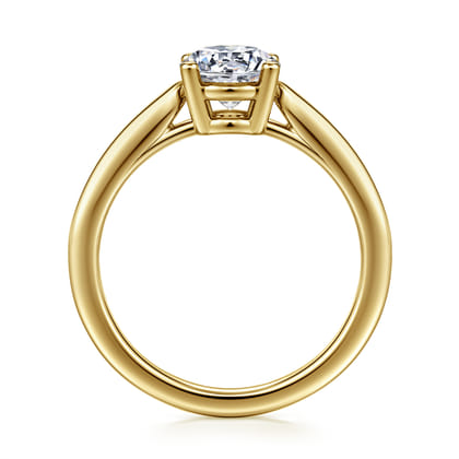 Anushka - 14K Yellow Gold Round Solitaire Diamond Engagement Ring