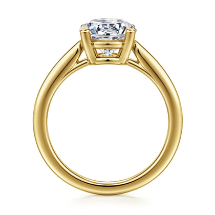 Anushka - 14K Yellow Gold Round Solitaire Diamond Engagement Ring