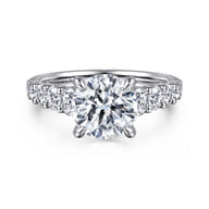 April - 14K White Gold Round Diamond Engagement Ring