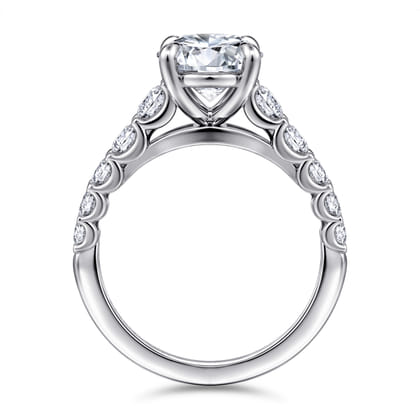 April - 14K White Gold Round Diamond Engagement Ring