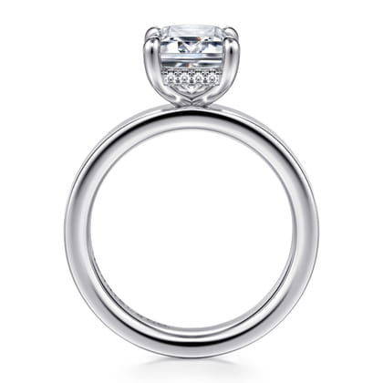 Argentina - 14K White Gold Emerald Cut Solitaire Diamond Engagement Ring