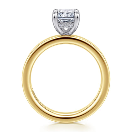 Argentina - 14K White-Yellow Gold Radiant Cut Diamond Engagement Ring
