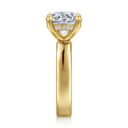 Argentina - 14K Yellow Gold Round Diamond Engagement Ring