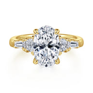 Arianna - 14K Yellow Gold Oval Five Stone Diamond Engagement Ring