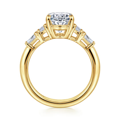 Arianna - 14K Yellow Gold Oval Five Stone Diamond Engagement Ring