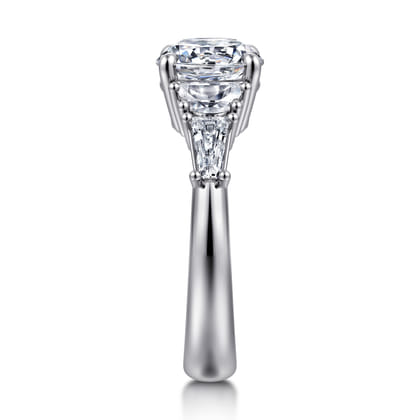 Arielle - 14K White Gold Five Stone Round Diamond Engagement Ring