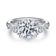 Arielle - 14K White Gold Round Five Stone Diamond Engagement Ring