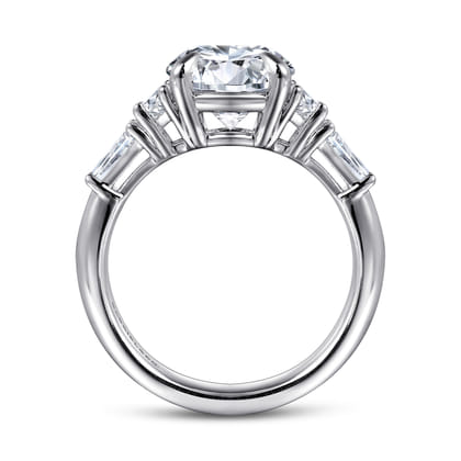 Arielle - 14K White Gold Round Five Stone Diamond Engagement Ring
