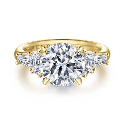 Arielle - 14K Yellow Gold Round Five Stone Diamond Engagement Ring