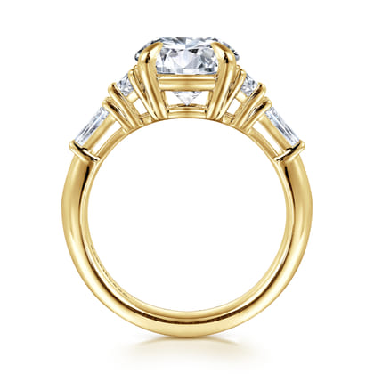 Arielle - 14K Yellow Gold Round Five Stone Diamond Engagement Ring
