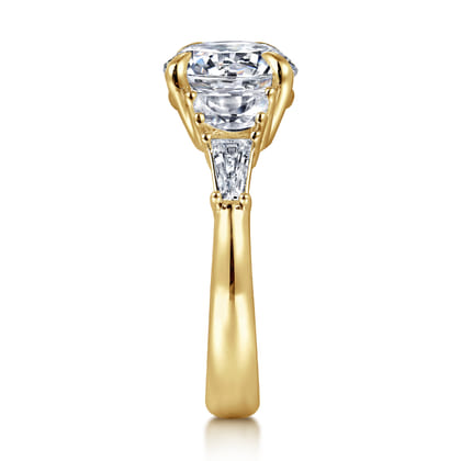 Arielle - 14K Yellow Gold Round Five Stone Diamond Engagement Ring