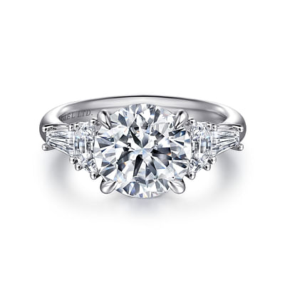 Arielle - 18K White Gold Round Five Stone Diamond Engagement Ring