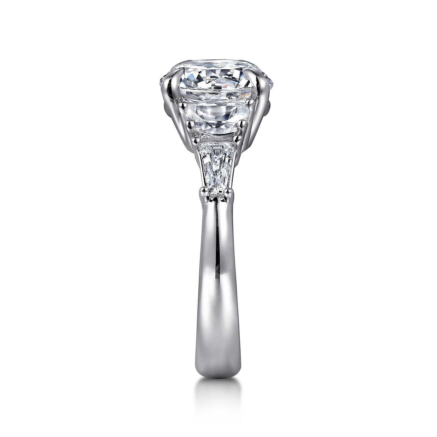 Arielle - 18K White Gold Round Five Stone Diamond Engagement Ring