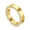 Eternity Band Wedding Ring in 14k Yellow Gold with Round Natural Diamond at Gabriel & Co.