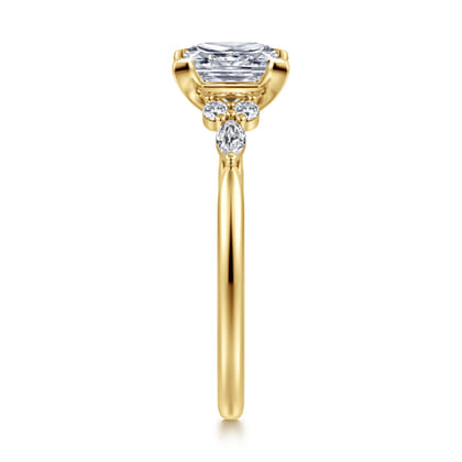 Arletta - 14K Yellow Gold Princess Cut Diamond Engagement Ring