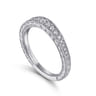 Art Deco 14K White Gold Diamond Matching Wedding Band - 0.26 ct