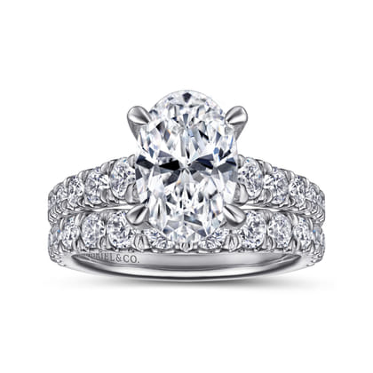 Artemis - 14K White Gold Oval Diamond Engagement Ring