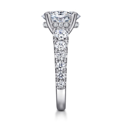 Artemis - 14K White Gold Oval Diamond Engagement Ring