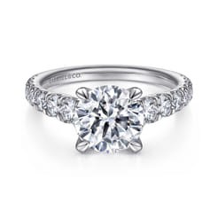 Artemis - 14K White Gold Round Diamond Engagement Ring