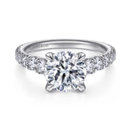 Artemis - 14K White Gold Round Diamond Engagement Ring