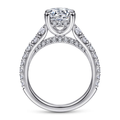 Artemis - 14K White Gold Round Diamond Engagement Ring