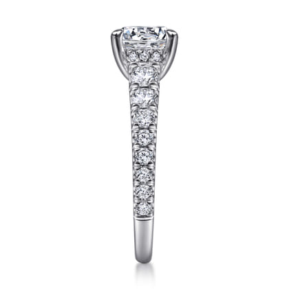 Artemis - 14K White Gold Round Diamond Engagement Ring