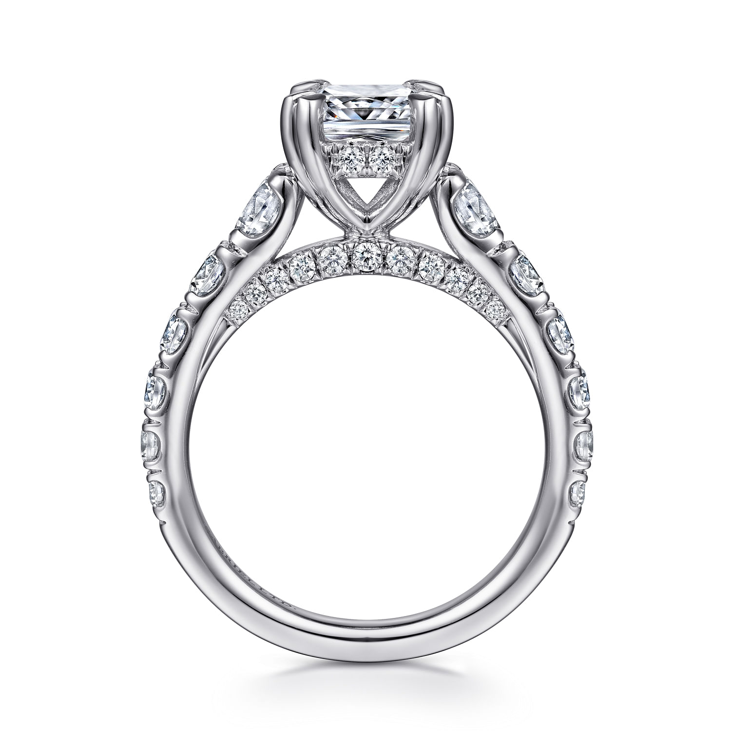 Artemis - 18K White Gold Cushion Cut Diamond Engagement Ring